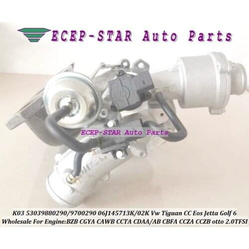 Turbo K03 53039700290 06J145713K 06J145701T 06J145701N For Volkswagen VW Tiguan CC Eos golf GTI Jetta For Seat Exeo A4Q A3 2.0L