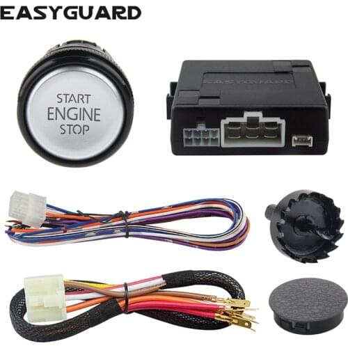 Good quality EASYGUARD universal push button start stop remote engine start optional push to start switch among ACC ON OFF