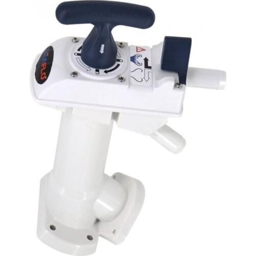 Universal Manual Toilet Pump Replacement for RV Marine Boats (White)
