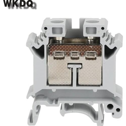 10pcs UK-25 800v 101A Universal Screw Connection Din Rail Terminal Block Connector UK25 screw terminal block
