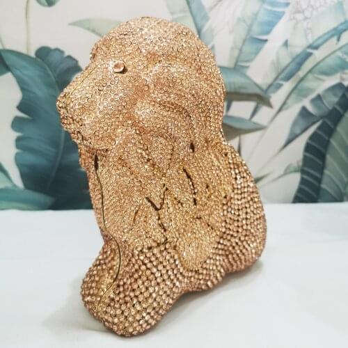 Lady Champagne Color Line Shape Diamond Evening Bag Party Prom Shoulder Chain Handbags Ladies Wedding Dinner Mini Clutches Purse