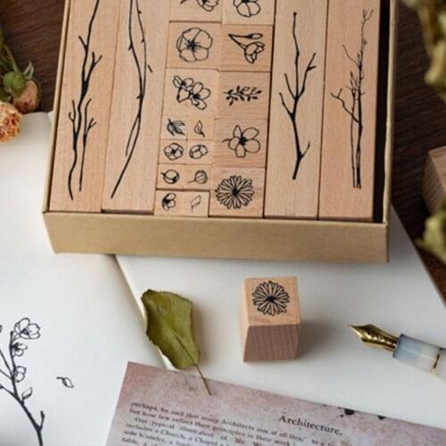 Vintage grass plants stamp DIY wooden rubber stamps for scrapbooking stationery scrapbooking standard stamp
