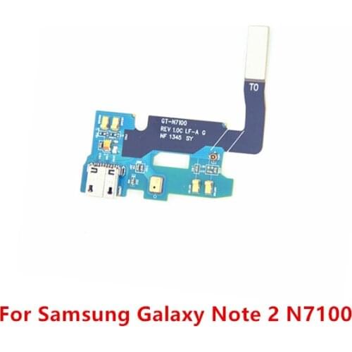 Replacement Parts Micro USB Connector Charging Dock Port Plug With Microphone Mic Flex Cable For Samsung Galaxy Note 2 N7100