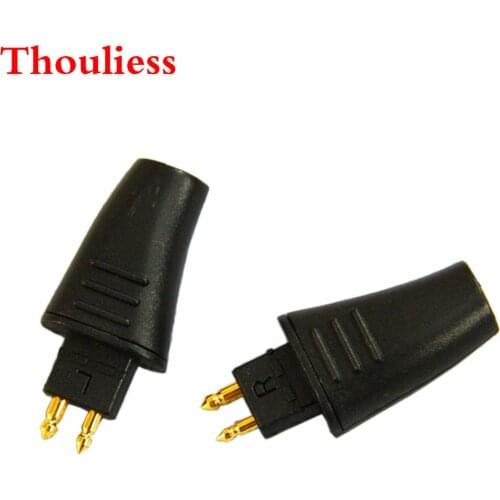 Thouliess 1Pair Gold plated Plugs Headphone DIY Audio Custom Pin Adapter for FOSTEX TH900 MKII MK2 Earphone cable