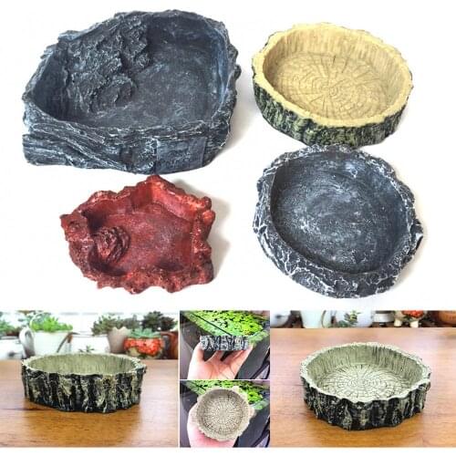1 Pcs Crawler Pet Feeder Bowl Creative Design Resin Spider Snake Lizard Turtle Feeding Basin Pets Food Holder for Home