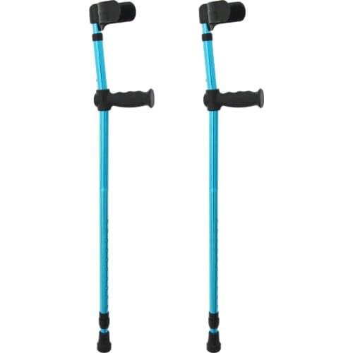 2pcs Aluminum Alloy Elbow Forearm Crutch Walking Stick Cane Adjustable Trekking Pole Collapsible Forearm Elbow Underarm Crutche