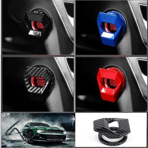 2021 Car Engine Start Stop Switch Button Cover Ring Decorative Auto Accessories Push Button Sticky Cover Car Interior Decoration