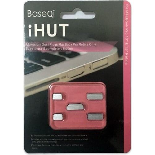 5pcs/set Original Baseqi Aluminium Dust Plugs Quality Dustproof Plug for MacBook Pro Retina 13" & 15" Anti-Dust Plugs