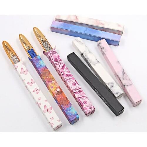 50 Pcs Eyelash Eyeliner Glue Pencil Package Paper Box Makeup Lash Eye Liner Adhesive Pen Empty Case