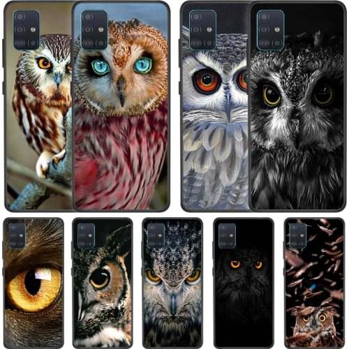 Case For Samsung Galaxy A51 A71 A21s A31 A41 A11 A12 M31 M32 5G M51 M31s A01 A91 A81 M11 Phone Funda Capa Animal Owl Night