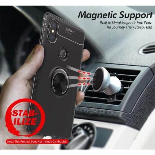 Redmi Note 7 Pro Case 360 Degree Ring Finger Holder Car Magnet Phone Case For Xiaomi Mi 9T Pro Redmi 7A 6A K20 Pro Fundas Capa