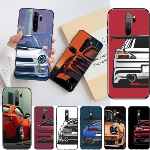 Cartoon car tail light JDM Phone Case for Redmi 9A 8A 7 6 6A Note 9 8 8T Pro Max Redmi 9 K20 K30 Pro