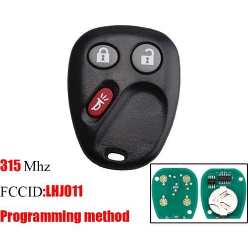 DHL 20Pcs 3 Buttons Remote Key Keyless Entry Fob For LHJ011 315Mhz for GM Hummer H2 Chevrolet Avalanche Cadillac Escalade