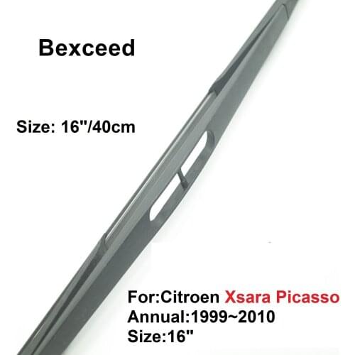 For Citroen Xsara Picasso Rear Wiper Blade 16"/400MM Bexceed of Car Windshield 2000 2001 2002 2003 2004 2005 20006 2007 ~2010