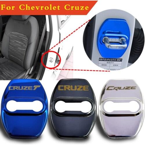 FLYJ 4PCS Car Door Lock Buckle cover car accessories interior Door Lock cover protector Buckle For Chevrolet cruze T