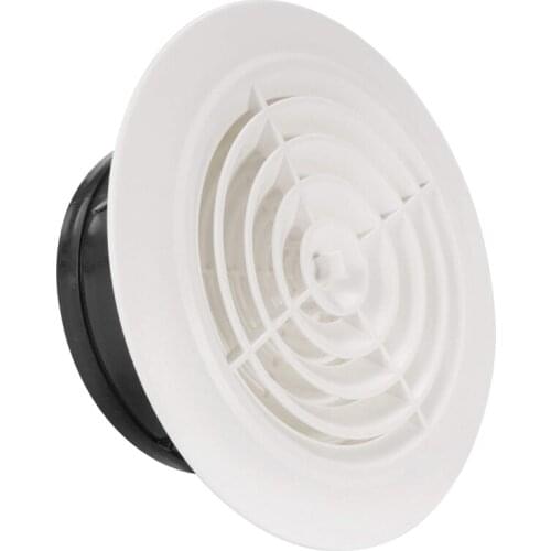 2 Pieces 6 Inch Round Air Vent ABS Louver White Grille Cover Adjustable Exhaust Vent Fit for Bathroom Office Kitchen Ventilation