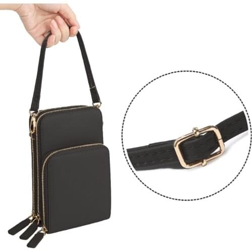 Leather Phone Purse Small Crossbody Bag Mini Cell Phone Screen Touchable Bags 517D