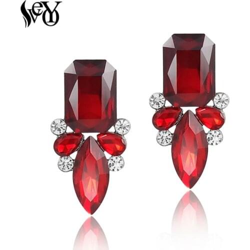 VEYO Crystal Stud Earrings female Earrings with stones earrings gift