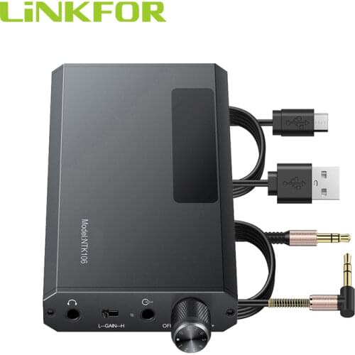 LiNKFOR 16-150Ω HiFi Headphone Amplifier with Bluetooth 5.0 Receiver Portable 3.5mm AUX Audio Earphone Amp Components For Phone