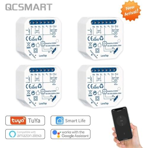 Tuya Smart Life WiFi Curtain Switch Relay Module for Roller Shutter Motor Google Home Alexa Voice Control App Timer Automation