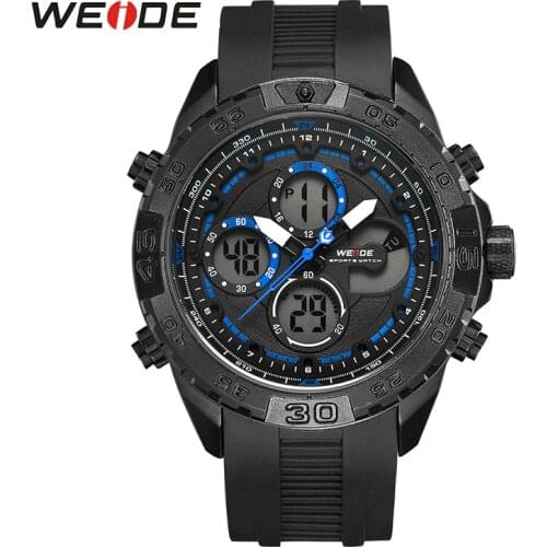 WEIDE Watches for Men Quartz Calendar Clock Dual Display Auto Date Relogio Masculino Watch Mens