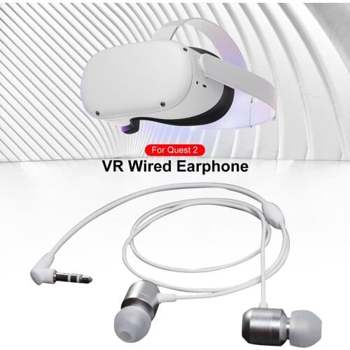 VR Earphones Ear-in Integrated Earphone For Oculus Quest 2 Gaming Headsets Unique Earhook Earpieces For Quest 2 VR Accessories
