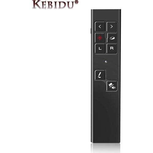 New 2.4G RF Wireless Presenter ABS Rechargeable Remote Controller Pointer Teaching PPT Flip Pen Multi-function Air Mouse Speech