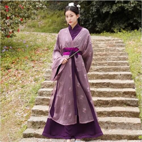 Original Created Daily Hanfu Female Embroidery Woman Chivalrous Wear Fairy Clothing Spring Summer Ancient Student Antique Dress