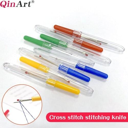 Sharp take-off knife cutting device embroidery sewing cross stitch opening buttonhole take-up device opening needle and thread