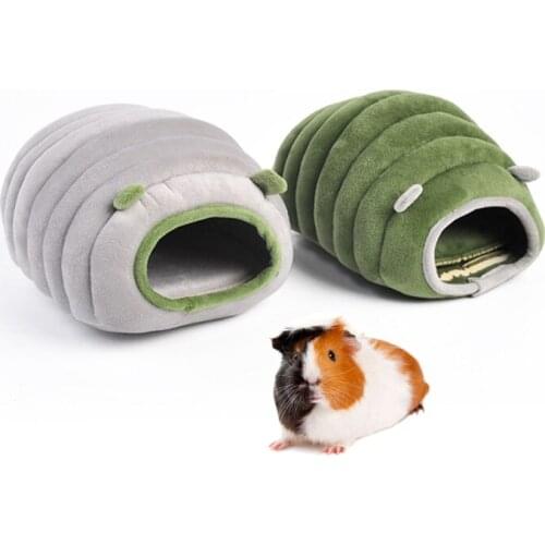 Amster Bed Hideouts and Houses Plush Mini Animal Pet Nest Cave Cute Warm Home for Hedgehog Easy to Clean 2 Colors