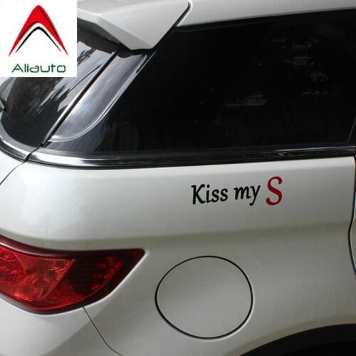 Aliauto Funny Car Sticker & Decal Kiss My S Accessories for Jaguar Ford Porsche Audi BMW Mini Cooper R50 R52 R53 R56 R57 R58 R60