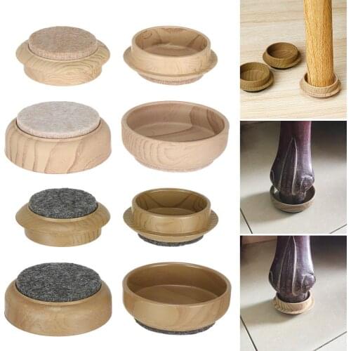 Wood Grain Floor Protector Legs Pad Table Cushion Floor Mat Feet Rug Caster Pad Foot Cup