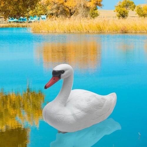 Garden Ornament Modern Swan Shaped Figurine Outdoor Sculpture Decorative Artware for Patio Courtyard