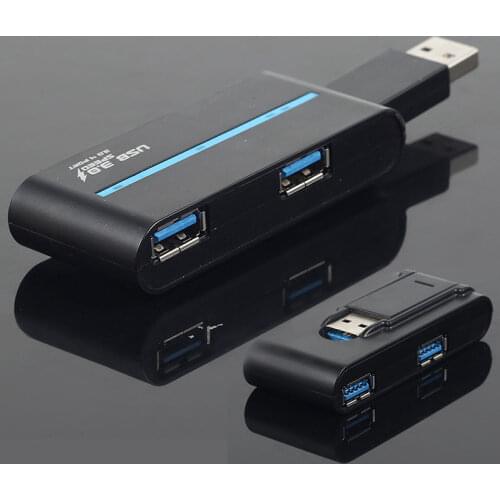 Universtal Folding USB Adapter 5Gbps Portable High Speed 4 Ports USB 3.0 / 2.0 External Hub Converter For Computer PC Laptop
