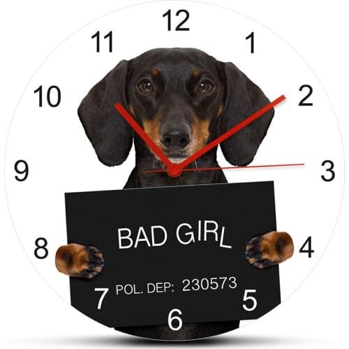 Prison Puppy Criminal MugShot Dog Clock Custom Dog Name Kids Funny Gift Room Vet Decor