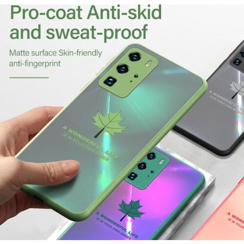 Ultra-thin Hybrid Simple Matte PC Phone Case For Huawei P40 P30 P20 Lite Mate 30 20 Honor 20 Pro Painted Silicone Bumper Cover