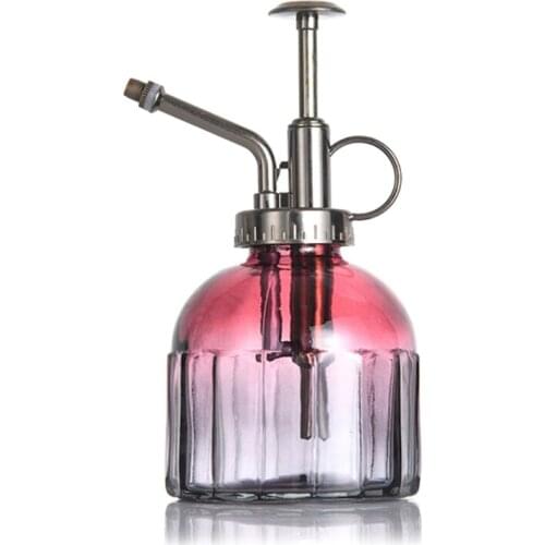 Vintage Gradient Watering Spray Bottle Plant Sprinkling Pot Glass Misting Can Garden Tool