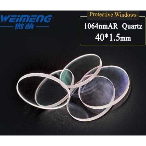 Weimeng Laser Protection Lens Window 1064nm AR 40*1.5mm double-coating circular JGS1 quartz for fible laser cutting machine