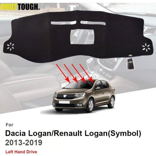 Xukey For Dacia Renault Logan 2 2012 - 2019 Renault Symbol Car Inner Auto Dashboard Cover Dashmat Pad Carpet Dash Mat Cushion