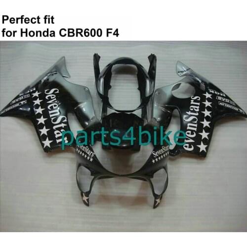 100% fit injection fairings for Honda CBR600 F4 fairing kit 1999 2000 seven stars black CBR 600 F4 99 00 DF6