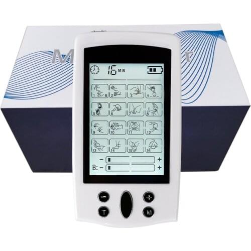 16 Modes Electronic Pulse Massager EMS TENS Unit Muscle Stimulator Pain Relief Therapy With 4pcs Electrode Pads Rechargeable