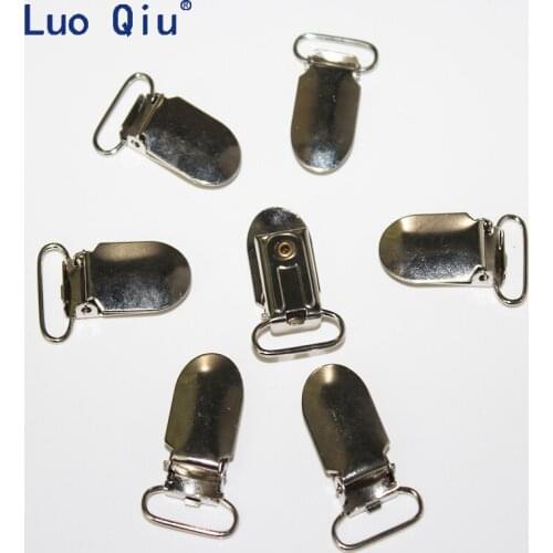 Metal Pacifier Clips 20mm Dummy Pacifier Bib Clip Holder Baby Nipple Child Funny Duck Mouth Garment Clip Feeding Supplies 30 pcs