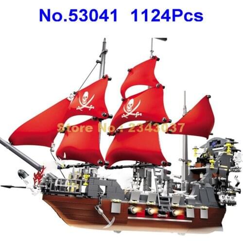 53041 1124pcs Black Beard Oversized Pirates Ship 4 Building Block Toy