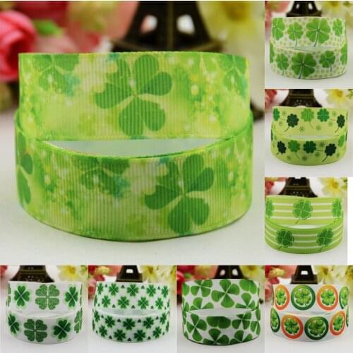 7/8'' 22mm,1" 25mm,1-1/2" 38mm,3" 75mm St. Patricks Day Cartoon Character printed Grosgrain Ribbon party decoration 10 Yards