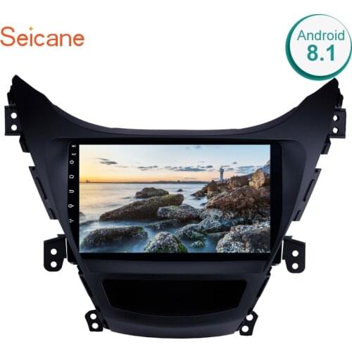 Seicane GPS Car Radio Stereo For 2011 2012 2013 Hyundai Elantra 9 inch 2DIN Android 8.1 Multimedia Player Support 3G Wifi SWC