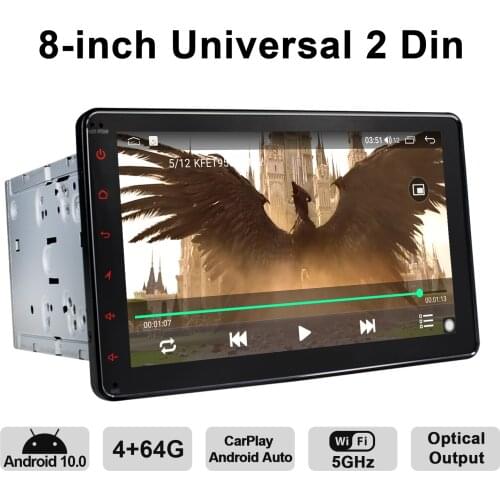 8"Universal 2Din Android 10 Car Stereo Radio Head Unit GPS Navigation Tape Recorder Multimedia Player Carplay Bluetooth 4G Wifi