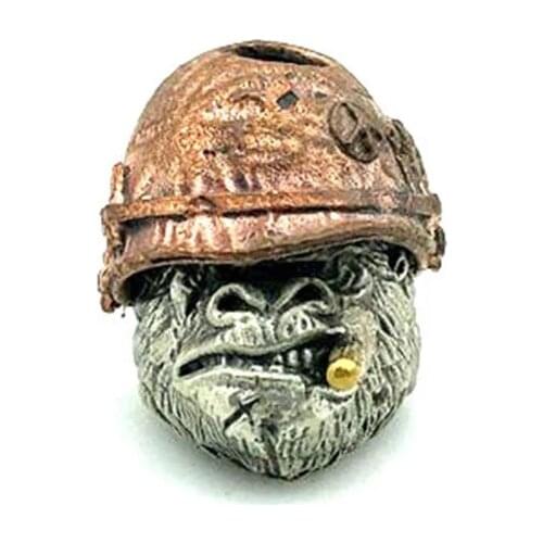 White Brass Copper Monkey Knife Beads Outdoors DIY Tools EDC Lanyard Pendants Key Rings Accessories