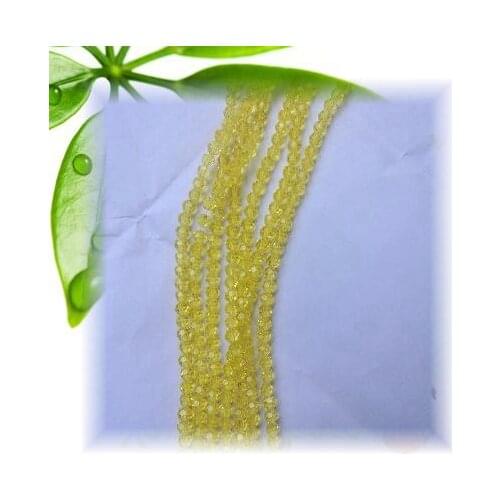 4MM 3MM Crystal 32 Faceted Ball Beads Citrine Crystal Trinmming beads glass beads for Bracelet DIY