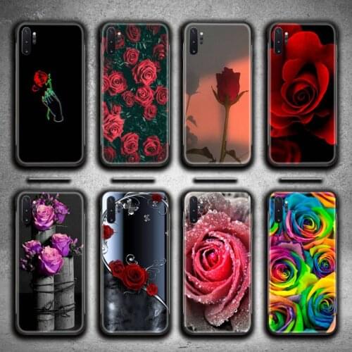 Red Rose flower Phone Case For Samsung Galaxy Note20 ultra 7 8 9 10 Plus lite J7 J8 Plus 2018 Prime