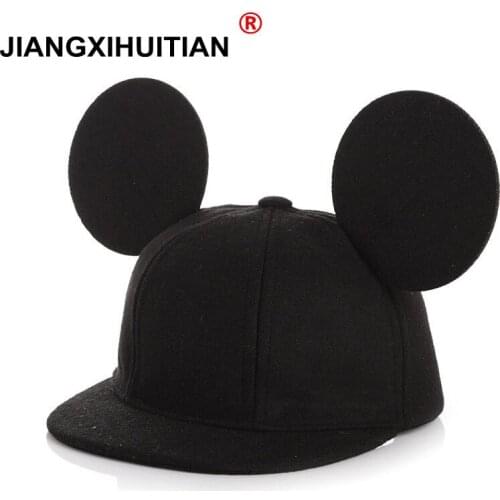 Toddler Children Boys Girls Cap Baby Baseball Caps Infant Kids Autumn Winter Hats With Cute Ears Casual Hip Hop Woolen Snapback